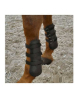 120 Bőr ínvédő csizma dupla tépőzárral fekete teljes ló lábvédelem